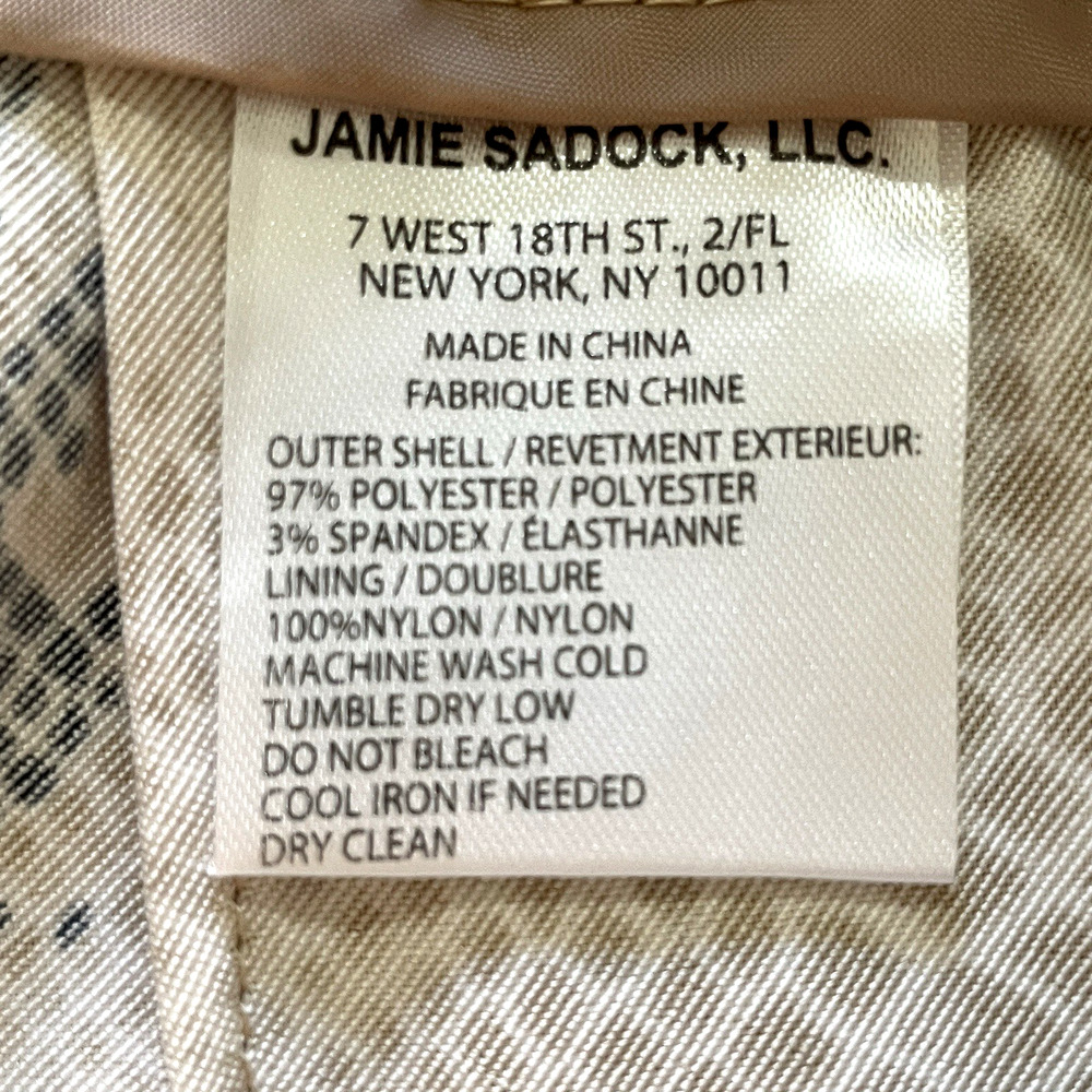 JAMIE SADOCK Size 16 Tan Black Snakeskin Print Side Zip Bermuda Golf Long Shorts - Picture 7 of 8